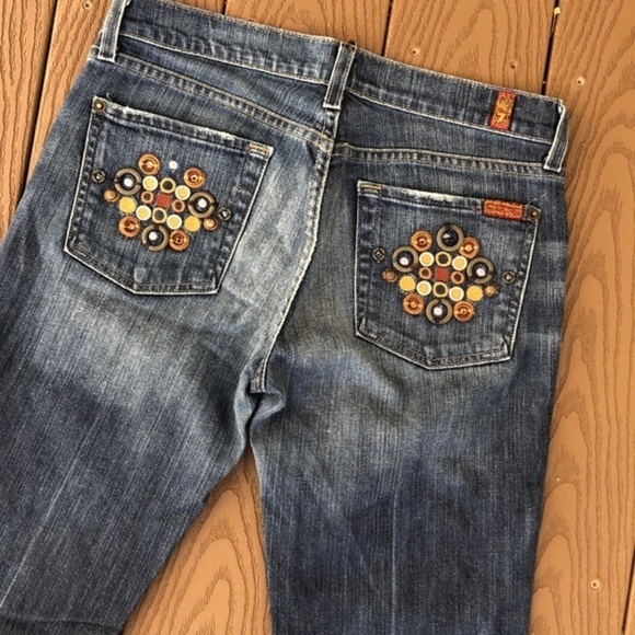 Seven for all mankind boot cut embellished jeans - Picture 4 of 11